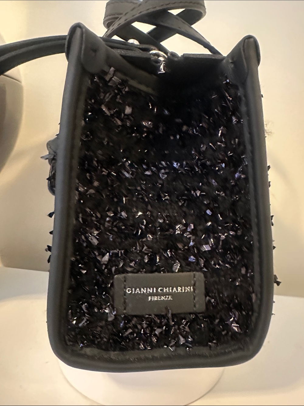 GIANNI CHIARINI FIRENZA Black Glitter Tote - Picture 3 of 10